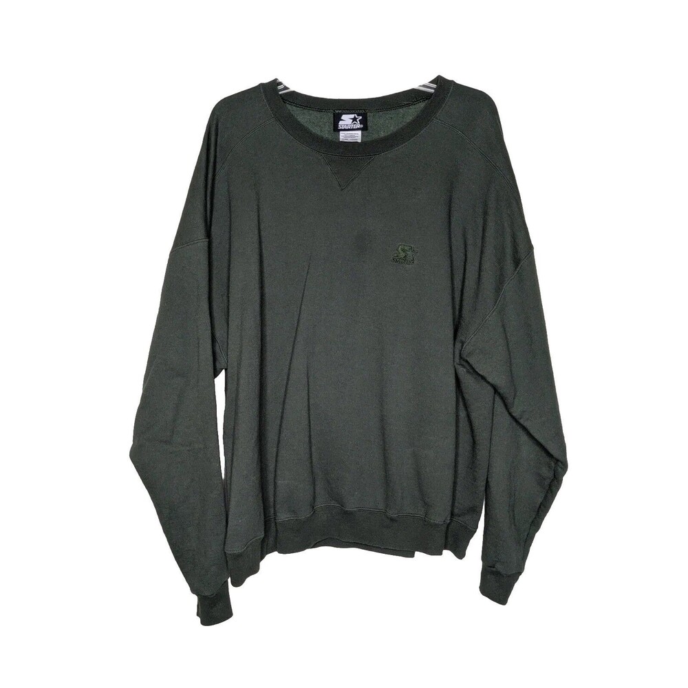 Vintage Starter Essentials Sweatshirt Size XL Olive Green
